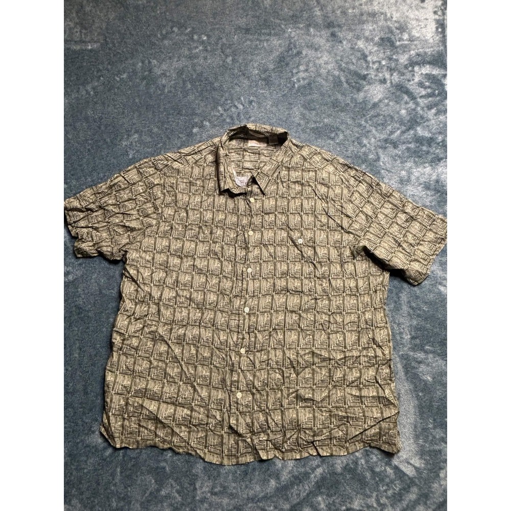 Natural Issue Geometric Short Sleeve Shirt XXL Men Multicolor Casual